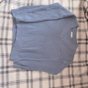 XS worn Aeropostale sky blue knit v neck sweater